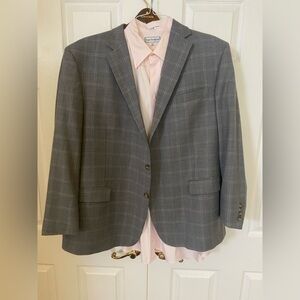 Hart Schaffner Marx Charcoal Checkered Blazer